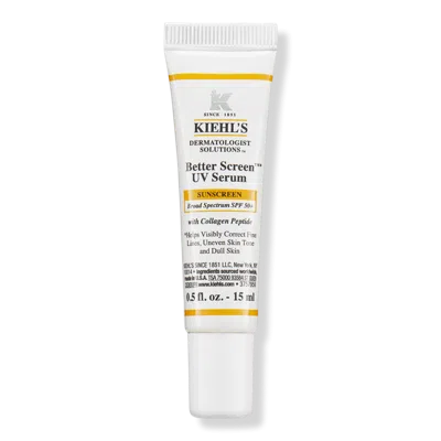 Kiehl's Since 1851 Mini Better Screen Uv Serum Spf 50+ Facial Sunscreen With Collagen Peptide 0.5 oz / 15 ml
