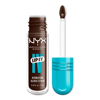 Nyx Professional Makeup Lip I.v. Hydrating Lip Gloss Stain In Brown