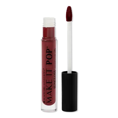 Black Girl Sunscreen Make It Pop Sungloss Shades For Lips Spf 50 - Cherry Noir