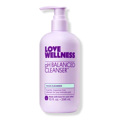 Love Wellness Ph Balanced Cleanser 10 oz In Purple