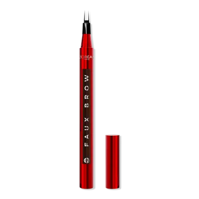 L'oreal Faux Brow Ultra Fine Double-brush Tip Brow Filling Pen - Dark Brunette In Brown