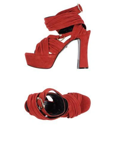 Shop Just Cavalli Sandals In Red