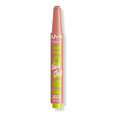 Nyx Professional Makeup Fat Oil Slick Click Vegan Lip Balm - Group Chat In Transparent
