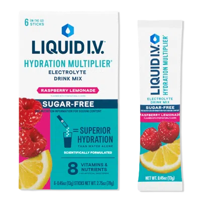 Liquid I.v. Hydration Multiplier Electrolyte Drink Mix Sugar Free Raspberry Lemonade