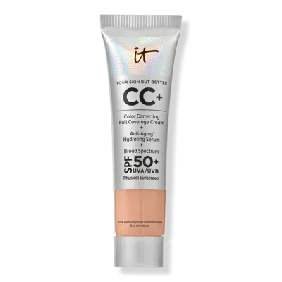 It Cosmetics Mini Cc+ Cream Full Coverage Color Correcting Foundation With Spf 50+ Light Medium 0.4 oz / 12 ml