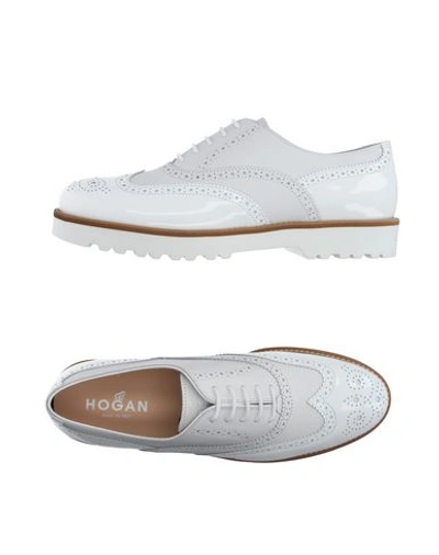 Hogan Lace-up Shoes In White