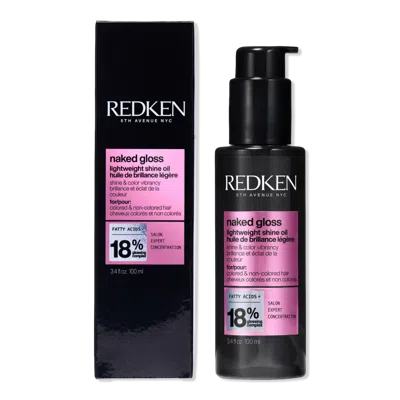 Redken Naked Gloss Lightweight Hair Oil For Shine And Frizz Control In Black
