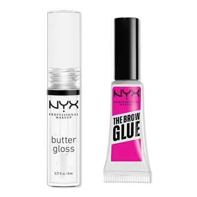 Nyx Professional Makeup Butter Gloss & Brow Glue Duo Kit