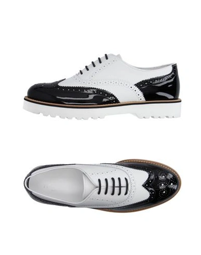 Hogan Lace-up Shoes In Black