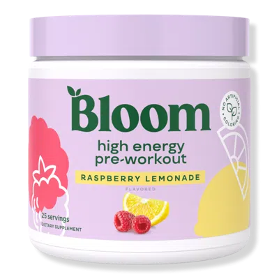 Bloom High Energy Pre-workout Raspberry Lemonade Supplement Powder