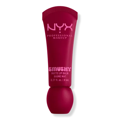 Nyx Professional Makeup Smushy, Matte Lip Balm, Soft Diffused Colour, Matte Finish - Squeeze N' Sizzle In Burgundy