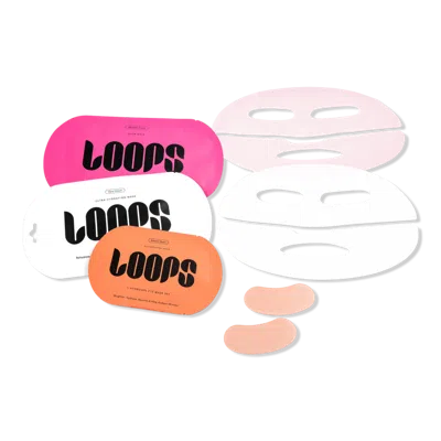 Loops Dew Crew Hydrogel Face & Eye Mask 3 Piece Set
