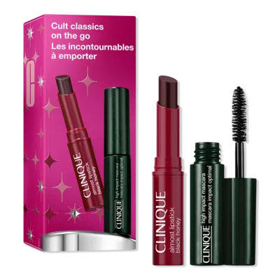 Clinique Cult Classics On The Go: High Impact Mascara + Black Honey Mini Set In Multi