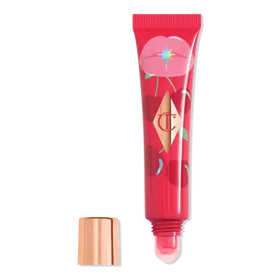 Charlotte Tilbury Unreal Lips Healthy Glow Nectar Lip Oil With Hyaluronic Acid And Vitamin E Juicylicious Cherry Glaze In Red