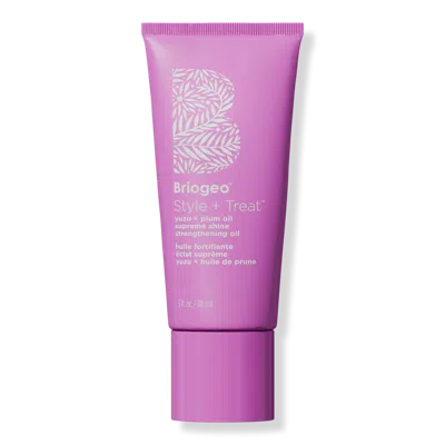 Briogeo Style + Treat Supreme Shine Strengthening & Styling Oil For Thick Hair 3 Oz/88 ml In Purple