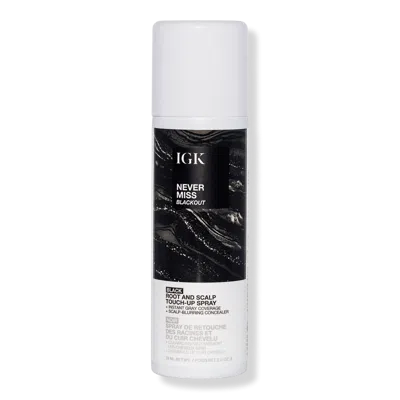 Igk Never Miss Root And Scalp Touch-up Spray - Blackout In Black