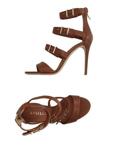 Shop Le Silla Sandals In Brown