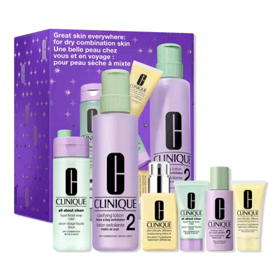 Clinique Great Skin Everywhere Set Dry Combination Skin In Multi