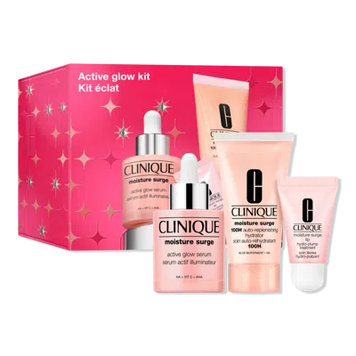 Clinique Active Glow Moisture Surge Skincare Set In Multi