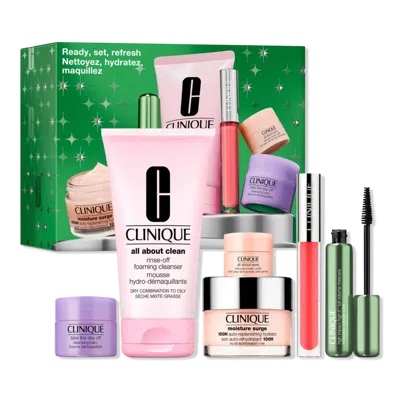 Clinique Ready, Set, Refresh: Hydrating Skincare & Everyday Makeup Set In Multi