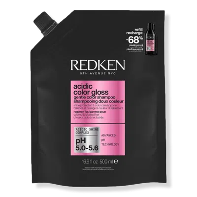 Redken Acidic Color Gloss Shampoo Refill Pouch 500ml In Black