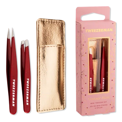 Tweezerman Vintage Rose Mini Tweezer Set With Case