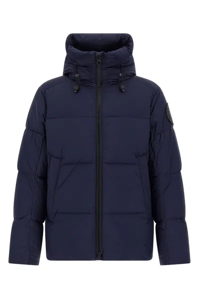 Canada Goose Black Classic Front-zip Jacket With High Collar And Utility Pockets In Blue