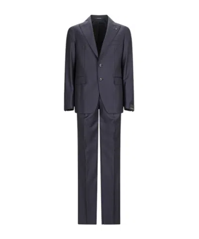 Tagliatore Single-breasted Suit In Blue