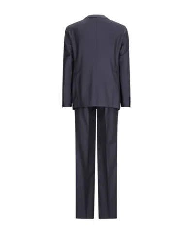 Tagliatore Single-breasted Suit In Blue