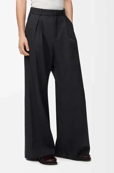 Loewe Trousers In Wool In Black