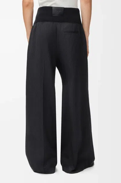 Loewe Trousers In Wool In Black