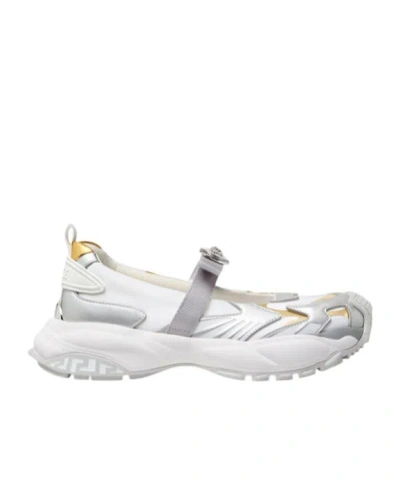 Versace Chunky Sole Mary Jane Sneakers Synthetic In Multi