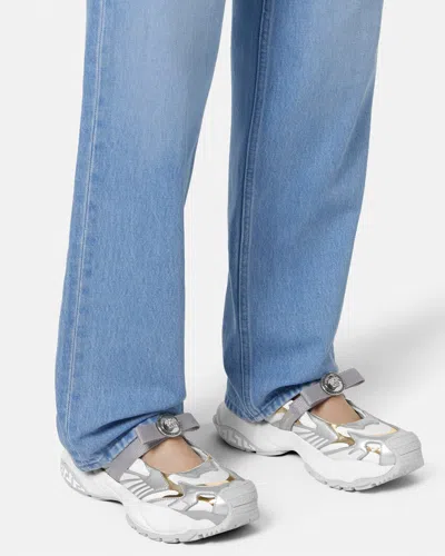 Versace Chunky Sole Mary Jane Sneakers Synthetic In Multi