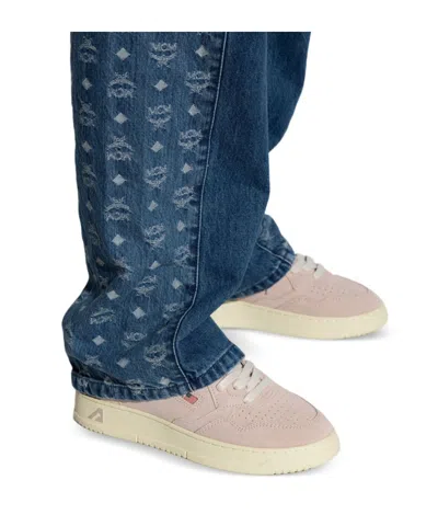 Autry Sneakers Medalist In Suede Color Silk In Pink