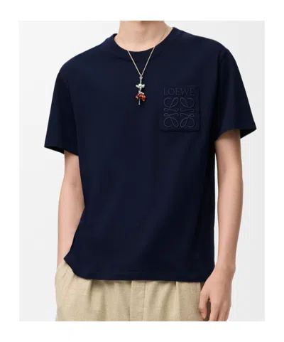 Loewe Cotton Anagram T-shirt In Blue