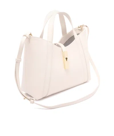 Furla Drop Xl Hobo Leather Bag Color Vanilla In White
