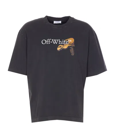 Off-white Washed Black Cupid Arrow Skate Logo T-shirt