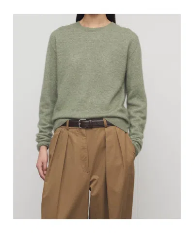 The Row Lorynna Cashmere And Silk-blend Sweater In Green