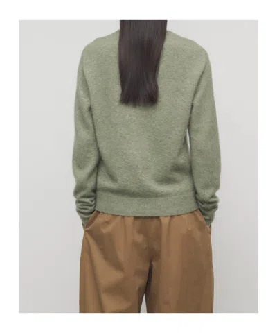 The Row Lorynna Cashmere And Silk-blend Sweater In Green