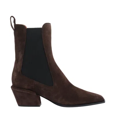 Paris Texas Bettina Anke Boot 50 Texan Ankle Boots In Brown Suede In Brown
