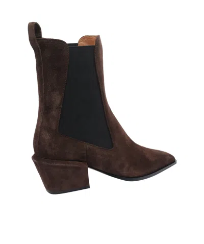 Paris Texas Bettina Anke Boot 50 Texan Ankle Boots In Brown Suede In Brown