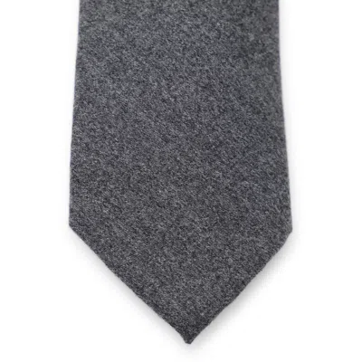 Canali Grey Wool Tie In Gray