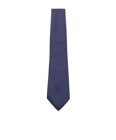 Canali Geometric-pattern Tie In Blue