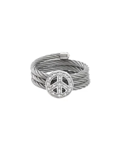 Diamond Select Cuts 0.05 Ct. Tw. Diamond Silver Ring In Metallic