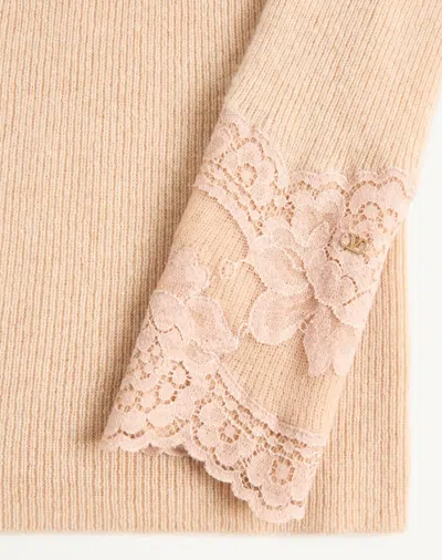 Valentino Pullover Aus Kaschmir Frau Alabaster Xs In Brown