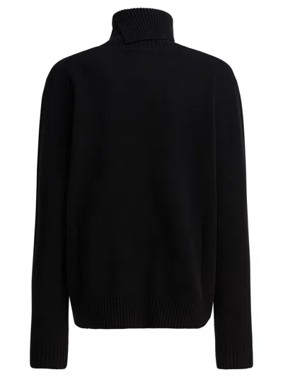 Givenchy Turtleneck Logo Wool-cashmere Sweater In Black