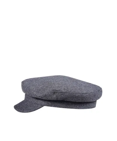 Roger Vivier Broche Vivier Sailor Cap In Felt In Gray