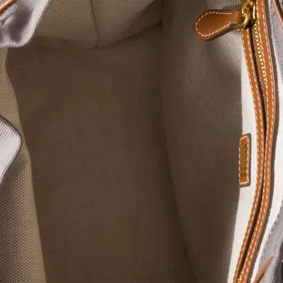 Miu Miu Canvas And Leather Backpack In Gray