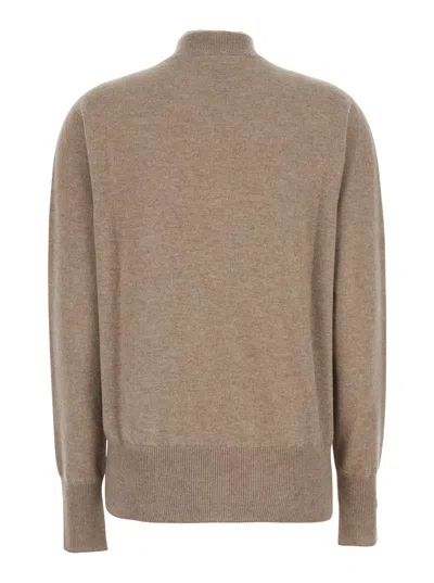 The Row Turtleneck Long-sleeved Sweater In Brown