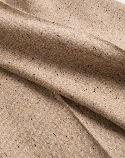 Valentino Pantalone A Palazzo In Lana Sabbia Melangé Donna In Brown